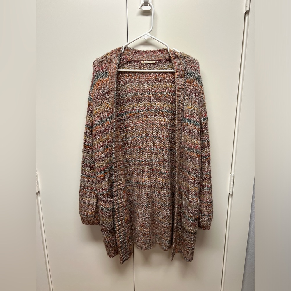 Marine Layer - Ontario Cardigan in Rainbow Marl - Large / Rainbow Marl